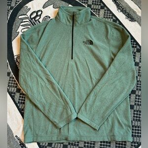 The North Face Green Quarter Zip Up Sweater